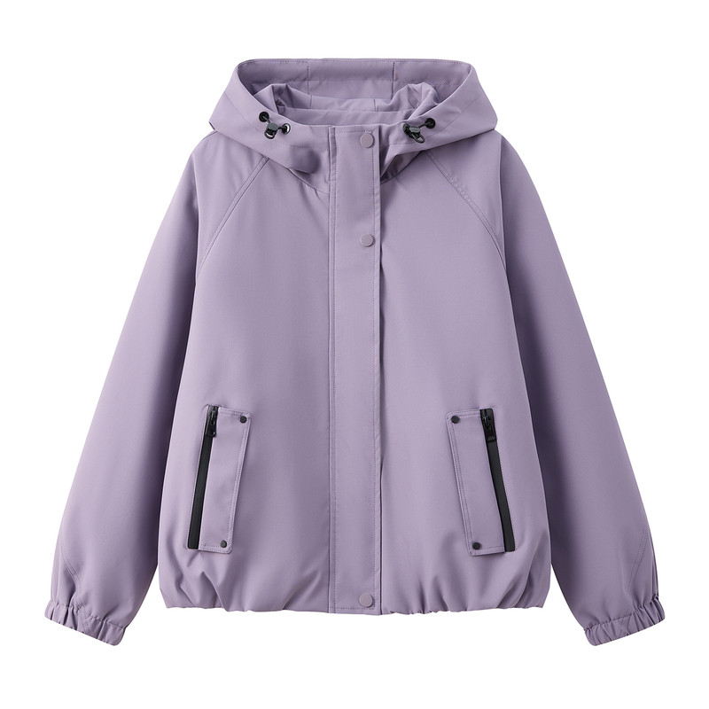 休闲连帽棉服女短款2026秋冬季