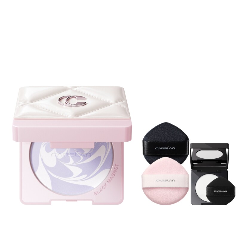 PINK限定/3.0卡姿兰黑磁粉饼散粉饼定妆持久控油定补妆紫色蜜粉饼实拍图 商品