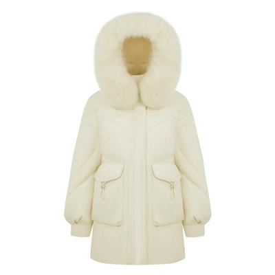 波司登大狐狸毛领保暖羽绒服女