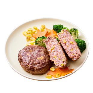 豪客来安格斯牛肉饼玉米汉堡肉饼儿童早餐空气炸锅半成品