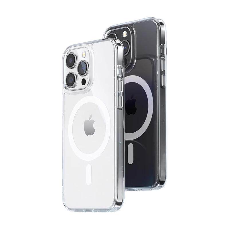 适用iPhone15系列防摔透明磁吸壳