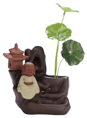 倒流香小如来家居办公桌陶瓷摆件