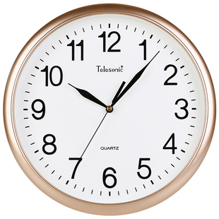 天王星静音挂钟居家客厅挂表家用简约卧室石英钟餐厅现代轻奢时钟