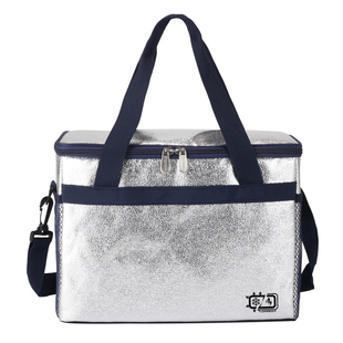 防漏水保温袋大容量手提饭盒袋子加厚铝箔便当包保鲜袋上班带饭包