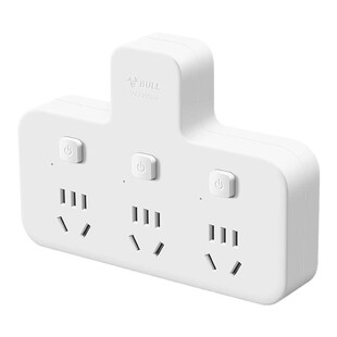 公牛插座插头转换器家用多功能一转二三扩展不带线无线排插多插位