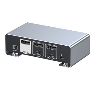 优联kvm切换器dp二进一出一套键盘鼠标控制两台电脑两台二主机共用一个显示器usb打印机共享同步器分配切屏器