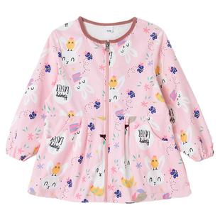 女童罩衣洋气防水外套儿童长袖秋冬小孩羽绒服罩衫宝宝吃饭围护衣