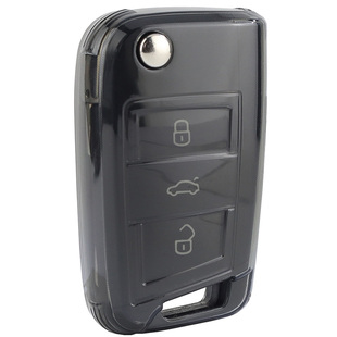 大众朗逸钥匙套迈腾b8探岳探歌男女专用于途铠途观cc帕萨特透明壳