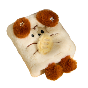 毛绒面包小狗一宫格卡册可爱卡通高颜值活页拍立得追星小卡收纳册