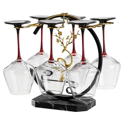高档水晶红酒杯架挂创意客厅摆件