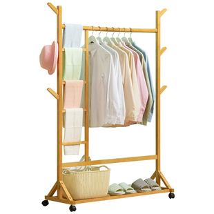 木马人晾衣架落地卧室挂衣杆子室内阳台晒被子神器帽家用折叠简易