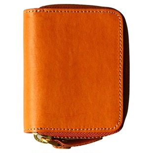 头层牛皮卡包文艺复古植鞣皮风琴卡夹拉链真皮零钱包小众手工质感