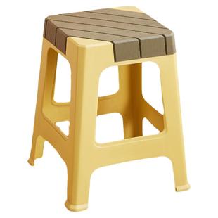 可叠放加厚塑料凳子叠摞家用皮面软包凳现代高凳轻奢矮凳简约方凳