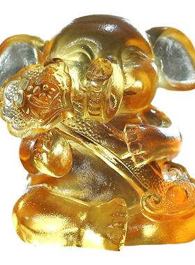 琉璃大象如意风水摆件朋友送礼