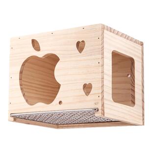 鹦鹉鸟窝可抽拉不锈钢底网悬挂虎皮牡丹鸟用繁殖箱实木鸟木屋鸟巢