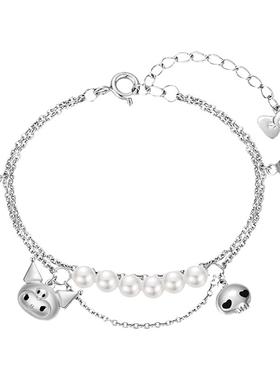 库洛米正版925银手链礼物