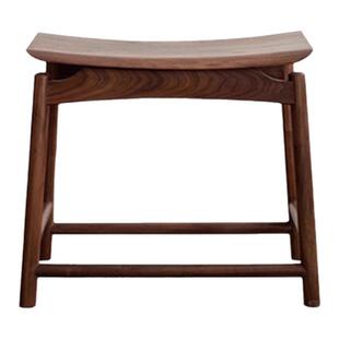 北美黑胡桃元宝凳实木小凳子家用小马鞍凳换鞋凳中式小板凳矮木凳