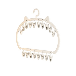 多夹子儿童婴儿宝宝衣架挂衣架袜子晾晒架家用衣柜收纳神器防滑