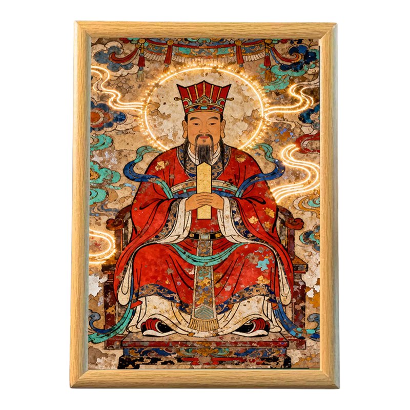 灶王爷司命年画相框摆件