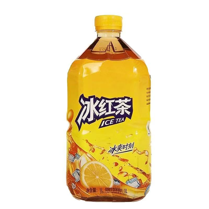 晚风林超值整箱冰红茶1L*12瓶整箱解渴柠檬味爽口解腻茶饮料批发