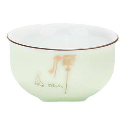 仁峰功夫小茶杯青花瓷紫砂