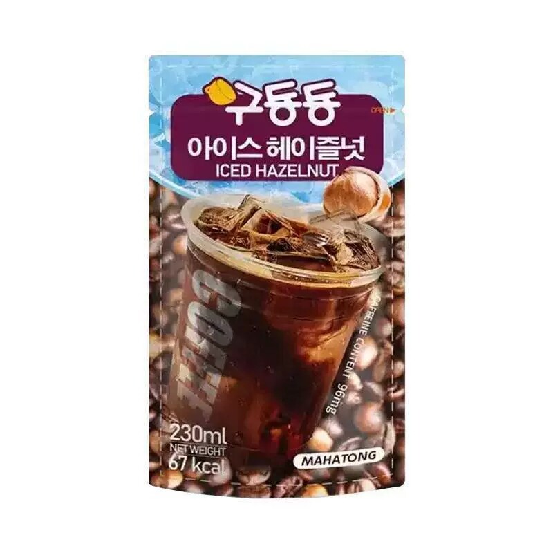韩国进口咕咚咚榛子拿铁美式黑咖啡液体饮料即饮便携装230ml
