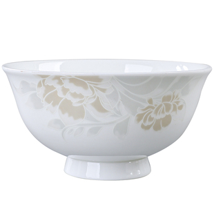 家用骨瓷饭碗创意面碗防烫高脚碗拉面碗汤碗单个粥碗中式吃饭碗