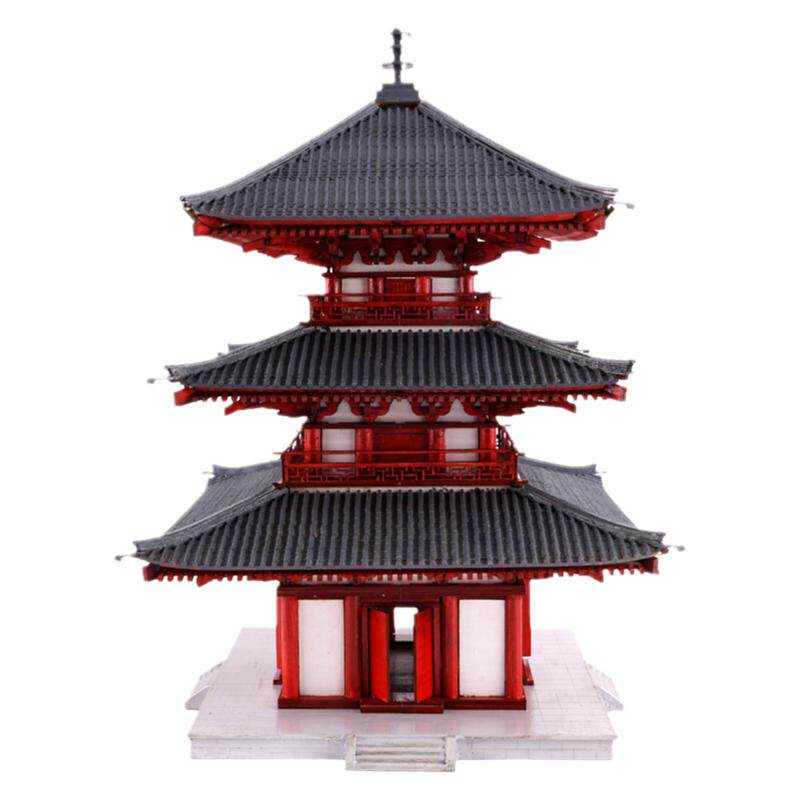 中式古建筑亭子模型材料diy手工制作拼装场景法轮寺 半榫卯隼1:50