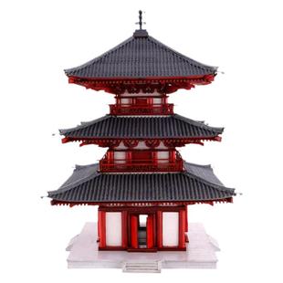 中式古建筑亭子模型材料diy手工制作拼装场景法轮寺 半榫卯隼1:50