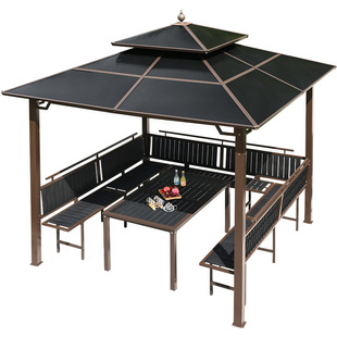 莫家户外遮阳棚阳光板顶棚凉亭帐篷别墅庭院景区抗风雨棚院子亭子