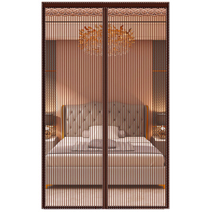 全磁条金刚网防蚊门帘加密家用高档大门沙门纱窗自粘自吸帘子防蝇