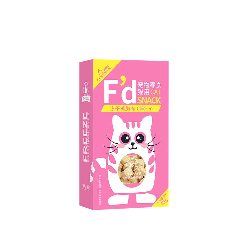 路斯猫冻干营养鳕鱼鸡肉块鸭肉块肉干45g猫咪爱吃零食成幼猫通用