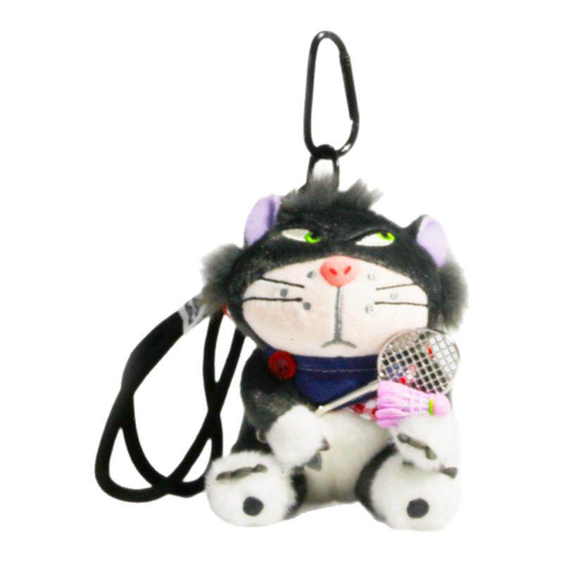 运动风网球路西法猫书包包挂件