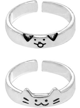 不规则开口设计戒指食指戒