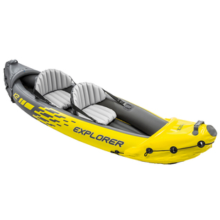 美国INTEX单双人皮划艇充气船冲锋舟钓鱼船加厚橡皮艇折叠独木舟