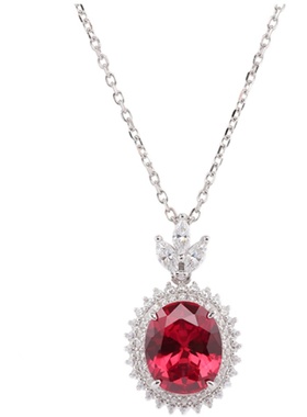 红宝石项链女轻奢小众法式原创