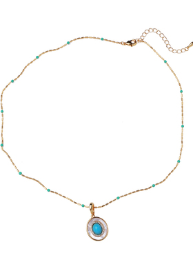 《绿水滴》绿松石项链