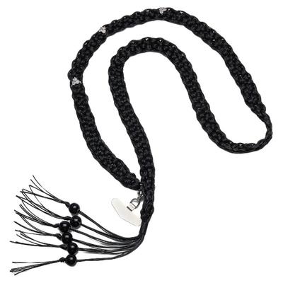 TOGGLER/托格乐法式碎花系列双色棉绳手工混编斜跨手机链新颖腰链