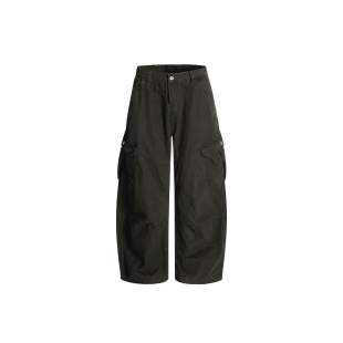 F383 美式复古解构设计感弯刀休闲裤男女宽松廓形多口袋工装裤潮