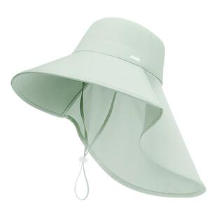 jeep吉普防晒帽子女夏季防紫外线遮阳帽户外大帽檐徒步登山渔夫帽