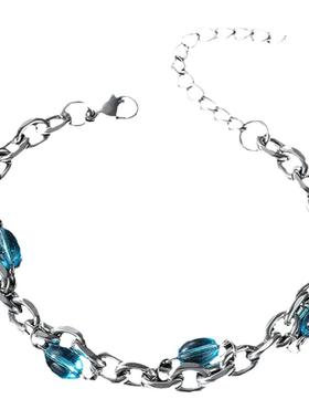 男女钛钢不掉色珠子手链可调节