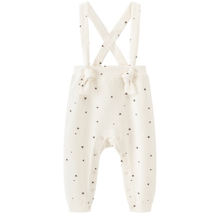 乖奇熊男女宝宝背带裤春秋季连体长裤子婴幼儿弹力举重裤可爱外出