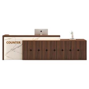 吧台收银台店铺小型商用中古风前台服装店柜台美容院养生馆接待台