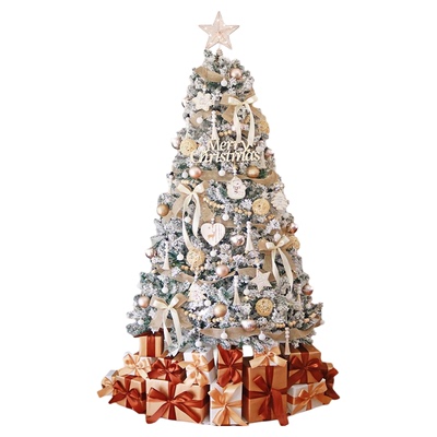 白色落雪发光圣诞树家用就买这款