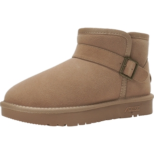 艾斯臣网红雪地靴女短筒冬季加厚加绒保暖棉鞋面包女鞋防滑二棉鞋