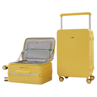 中置宽拉杆行李箱20寸登机2026新款24寸女侧开盖深仓铝框男拉杆箱