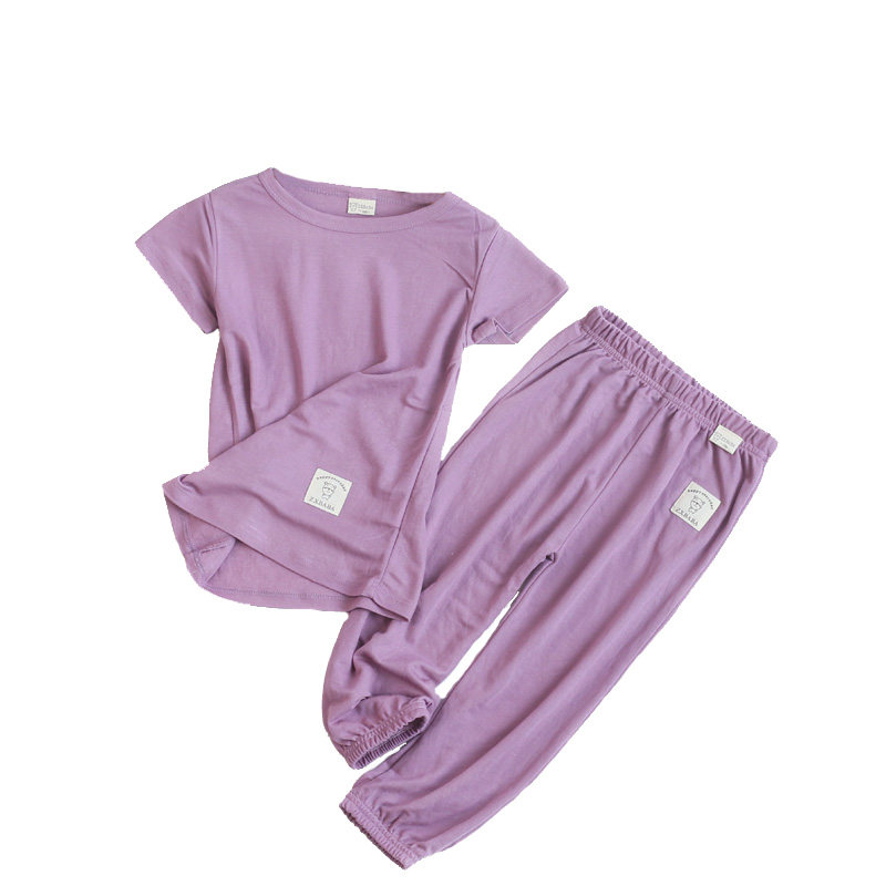 冰丝女童半袖家居服睡衣短袖t
