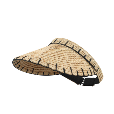 蒙田100%拉菲草编防晒草帽女