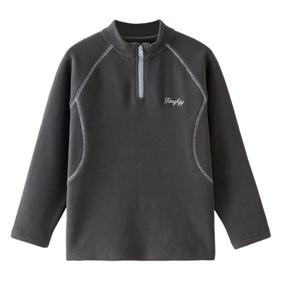 男童卫衣打底衫半高领2025秋冬装新款儿童加绒长袖T恤内搭上衣潮