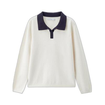 Giordano套头翻领撞色针织衫